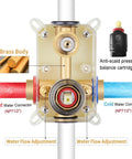 Ceiling Shower System With 10 Inch Rain Shower Head And Handheld Spray, All Metal Shower Faucet Set With brass pressure valve