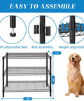 Adjustable Three Tier Metal Wire Shelving Unit In Sleek Black With Flexible Height Configuration Easy Peasy Assembly for tight spaces.