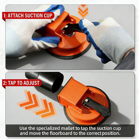 Heavy Duty Floor Gap Fixer Tool For DIYers Plank Grabber With Suction Cup Flooring Tool Quick Lock And Release Repair