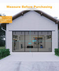 Garage Door Screen For 2 Car Garage 16x7Ft Fiberglass Mesh With Closure Weighted Bottom Magnetic Heavy Duty Screen Door shown installed