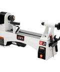 12 By 21 Inch Variable Speed Woodworking Lathe With 1 HP 115V 1 Phase Three RPM Ranges side view with digital readout