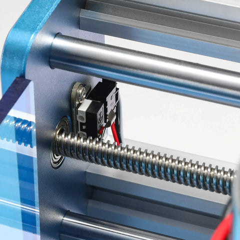 Close-up of Six Pack Micro Limit Switches With 1M 3 Pin Cable For 3018 PROVer Mach3 CNC Router Upgrade Kit installed on machine.