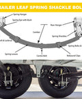Diagram showing nine sixteenth inch eighteen thread trailer leaf spring shackle bolts with nuts three and one half inch long