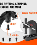 1 Ton Manual Arbor Press For Stamping Bending And Forming Cast Iron Desktop Hand Press With 5.9 Inch Stroke Heavy Duty Precision Tool