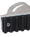Close-up of Heavy Duty Extension Ladder Feet Kit With Bulky Slip Proof Rubber Pads And 90 Degree Swivel Steel Base.