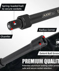 Detail of 6-inch extension bar from 20 Piece Locking Impact Socket Extension Set With Three Inch Six Inch Nine Inch Extension Bars