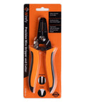 Pro Grade All In One Wire Stripper And Cutter For Solid And Stranded Wires 22 To 10 AWG in packaging with ergonomic grip