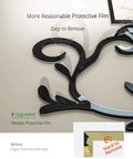 Protective film detail on Love Family Tree Photo Frame Collage 3D DIY Acrylic Wall Decor, easy to remove, flexible material.