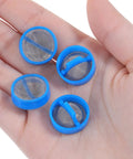 10 Pack Washer Water Inlet Filter Screens For Washing Machine Hose Filter With Screen Replacement Part Kit For Washer Repair And Maintenance That Easy To Install And Built To Last For Effortless Maintenance., blue PET stainless steel mesh washer inlet filter screens in hand