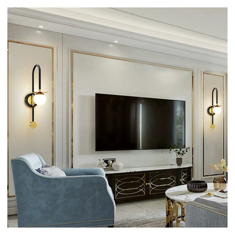 Smooth Matte Iron Wall Lamp Serving Prime Glareless Bedside Reading Glow With Quick Three Color Toggle on a living room wall.