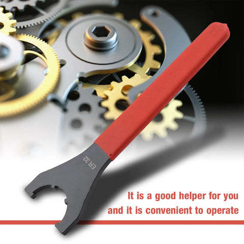 Spanner Clamping Nut Wrench For ER32 Collet Nuts Red Rock Solid Precision Collet Chuck Wrench For CNC Milling Lathe Engraving Machines