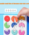 Hands On Magnetic Fraction Kit For Kids With 102 Piece Tiles And Discs Demonstration Book Classroom Ready Math Manipulatives