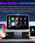 Mazda CarPlay and Android Auto Retrofit Kit for MZD Connect system with Type-C fast charging displayed on car infotainment screen.