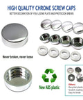 Anti Theft License Plate Screws Kit For Cars Tag Frame Holders Stainless Steel Mounting Hardware Tamper Resistant Security Screw Set 1 Quarter Inch M6 Rust Proof Chrome Caps ZXFOOG