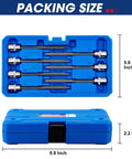 15-Piece 3/8 Inch Drive Extra Long Torx Socket Set T10 Through T60 Long Reach Sockets Pro Grade CR-V And S2 Steel Construction in blue case