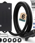 Rugged 7 Way Trailer Wiring Harness With Junction Box For RV Camper And Utility Trailers 6 Foot Waterproof replacement cable and connectors.