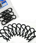 Heavy Duty 12 Pack R Clips For Trailers Trucks Carts And Mowers 60mm Long 3mm Wire Diameter Zinc Black Finish 4.8 Carbon Steel Retaining Pins