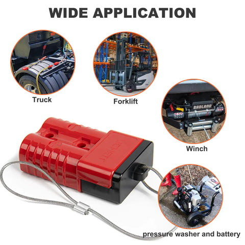 2-4 Gauge Battery Quick Connectors 175A Powerpole Kit For 12V-36V Winches ATVs with applications for trucks, forklifts, winches