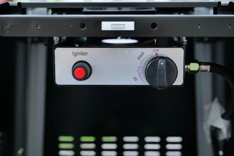 Control panel of Pyramid Patio Heater With 48000 BTU Output For Outdoor Comfort Propane Fueled Heat For Patios And Commercial Spaces