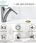 Garbage Disposal Sink Top Air Switch Kit With Champagne Gold Brass Button Stainless Steel Button Option Durable Finish
