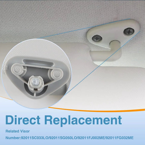 Sun Visor Mount Clip For Subaru Forester Impreza Crosstrek Gray Passenger Side Visor Clip Replacement