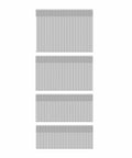 Heavy Duty 16 Gauge Finish Nails 304 Stainless Steel 2400 Piece Assorted Kit stacked in four rows, showing various lengths.