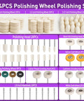 Polishing Bits and Buffing Wheels Kit for Rotary Tool With 114 Piece Set and One Eighth Inch Shank Includes Three Polishing Compounds Pro Grade overview