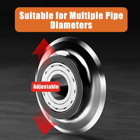 Close-up of adjustable component for 2 In 1 Ratcheting Pipe Cutter For Tight Spaces, suitable for multiple pipe diameters.