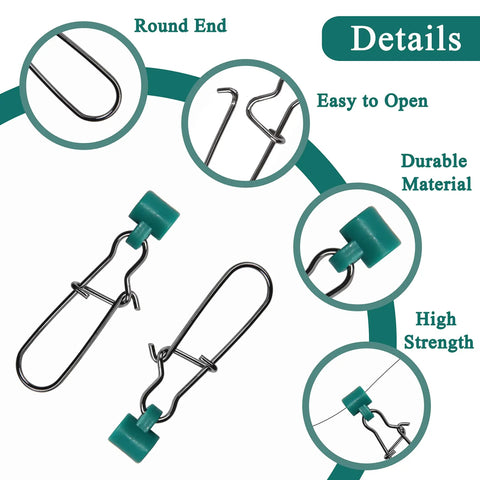 Heavy Duty Fishing Line Sinker Slides Kit With Duo Lock Snaps For Catfishing Rigs 25 Pcs Sinker Line Connectors For Saltwater And Freshwater Bottom Fishing 5 Color Options