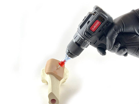 EZ-IO Compatible IO Drill Trainer Intraosseous Driver For Medical Instructors Teaching Vascular Access Device Skills in action