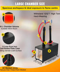 Farrier Forge Furnace With Dual Burners Large Capacity Portable Propane Knife Forge With Diagram Explaining Features