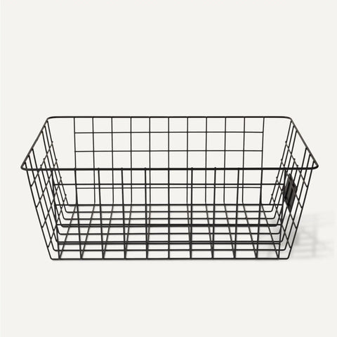Top Shelf Wire Storage Baskets For Keeping Your Closets Nifty And Neat Powder Coated Rust Resistant Quality No Sweat Setup With Quick Id Cards Comes In Crate Pack Of Six Black Household Organizers