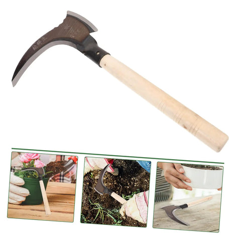 Manganese Weeding Sickle Multi Functional Detachable Handle Garden Tool For Grass Cutting And Harvesting Ergonomic Design