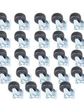 24 Pack 2 Inch Swivel Caster Wheels With Top Plate And Double Bearing Heavy Duty Steel And Polyurethane 25kg Per Wheel