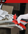 Sheet Metal Bender Hand Seamer With 3 Inch Jaw for bending and flattening metal, ergonomic non-slip handle, offset design for tight spaces