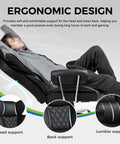 Gaming Chair With Pocket Spring Lumbar Support For All Day Comfort, Ergonomic design with soft armrests and footrest