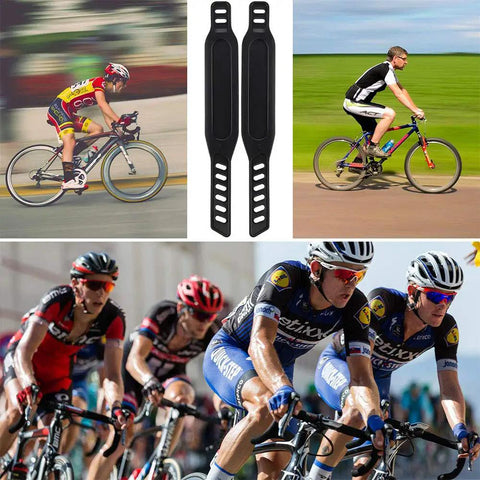 Image of Heavy Duty Adjustable Pedal Straps For Most Exercise Bikes Two Pack, Universal Fit up to 12 inches long and 1.7 inches wide