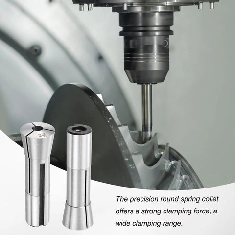 R8 Round Collet Mill Chuck Holder For CNC Engraving And Milling Tools, 10mm Clamp, 7 16 UNF Thread in industrial setting