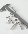 M6 Flat Head Hex Socket Cap Screws Assortment Kit 50Pcs Stainless Steel 304 Countersunk Bolts with caliper measurement