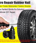 Using 61 Piece Screw Tire Plug Kit With Screwdriver on car tire for quick repair