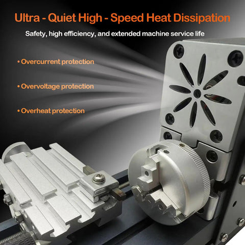 60W Mini Bench Electric Lathe Machine 12000 RPM All Metal Woodworking Tool for Turning Wood Acrylic Soft Metal Craft DIY Project part with heat dissipation.