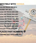Honda Fuel Valve Petcock Shutoff Fits Rancher TRX350 TRX400 TRX420 Foreman TRX450 TRX500 Recon TRX250 Rubicon Rincon TRX650 ATVs