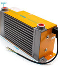 Beefed-Up Hydraulic Air Cooler For 200 L/min Oil Radiator With Heat Exchanger For Hydraulic Press Machines, orange casing, 24V