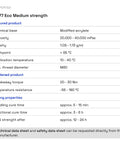 Technical specifications for B577Eco Medium Strength Thread Sealant For Large Threads Works On All Metals 50ml Yellow Fluorescent Gasket Sealant.