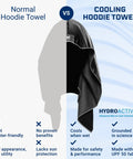 Cooling Hoodie Towel For Sports That Cools When Wet Quick Chill To 30 Degrees Below Body Temp In Under 30 Seconds UPF 50 Sun Protection