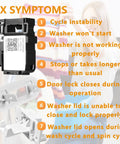 Washer Lid Lock Kit 3 Pack With Switch Bezel And Striker For Top Load Washers with fix symptoms listed for repairs