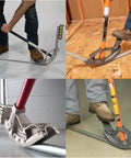Aluminum Die Cast Conduit Bender Tool for Three Quarters Inch EMT and One Half Inch Rigid Pipe Pro Grade Bends in use on pipes