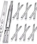 10 Inch Soft Close Drawer Slides 6 Pairs Full Extension Ball Bearing Cabinet Glides for smooth operation and heavy duty use.