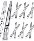 16 Inch Drawer Slides 6 Pairs Soft Close Full Extension Ball Bearing Side Mount For Dresser Cabinet Kitchen 100 Lb Capacity