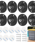 8 Pcs Mini Adhesive Caster Wheels 1/2 Inch Self Adhesive Swivel Casters For Appliances And Small Furniture, shown with accessories